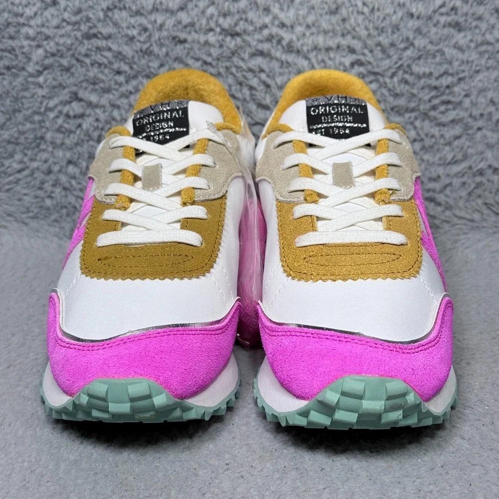 Vintage Havana Cosmic 9 Womens Size 7.5 Sneakers‎ Shoes Mustard Neon Pink Suede